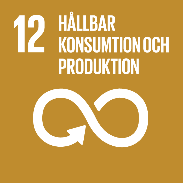 Hållbar konsumtion och produktion, de globala målen nummer 12.