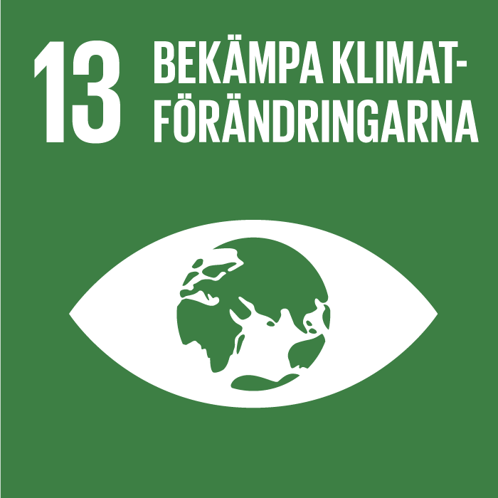 Bekämpa klimatförändringarna, de globala målen nummer 13.
